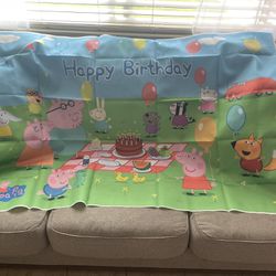 Peppa Pig Party Backdrop
