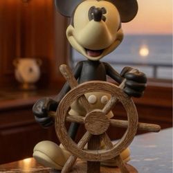 : Disney Mickey Mouse Captain Steering Wheel Figurine – Walt Disney World Collectible