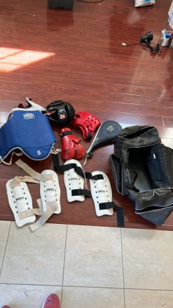 Karate UFC sparring gear with a bag included