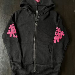 Chrome Hearts Cardigan Pink Crosses Sweater