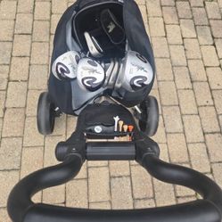 Golf clubs set, Golf bag with a hood, Foldable golf bag pushcart - Make an offer - OBO