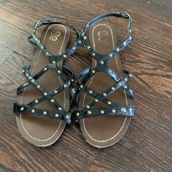 Black Sandel Flat size 7 1/2