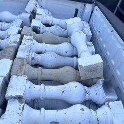 : 36-Piece Set Precast Concrete Balusters - 27" Standard Height (Full 12ft Set)