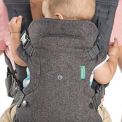 Infantino Flip Advanced 4-in-1 Carrier - Ergonomic, convertible, face-in and face-out front and back carry for newborns and older babies 8-32 lbs