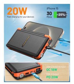 Jinepin 46800 mAh solar power bank