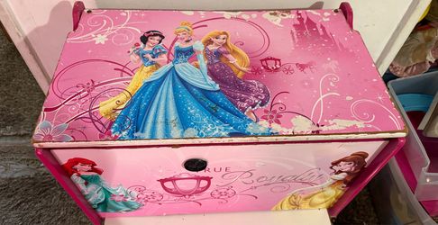 Disney Princess wooden toy storage
