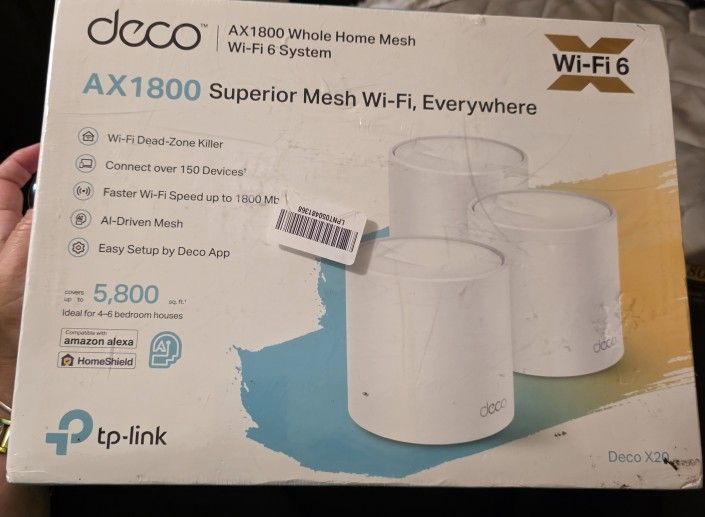 TLlink Deco ax1800 x20 3 PC whole home mesh wifi 6 system