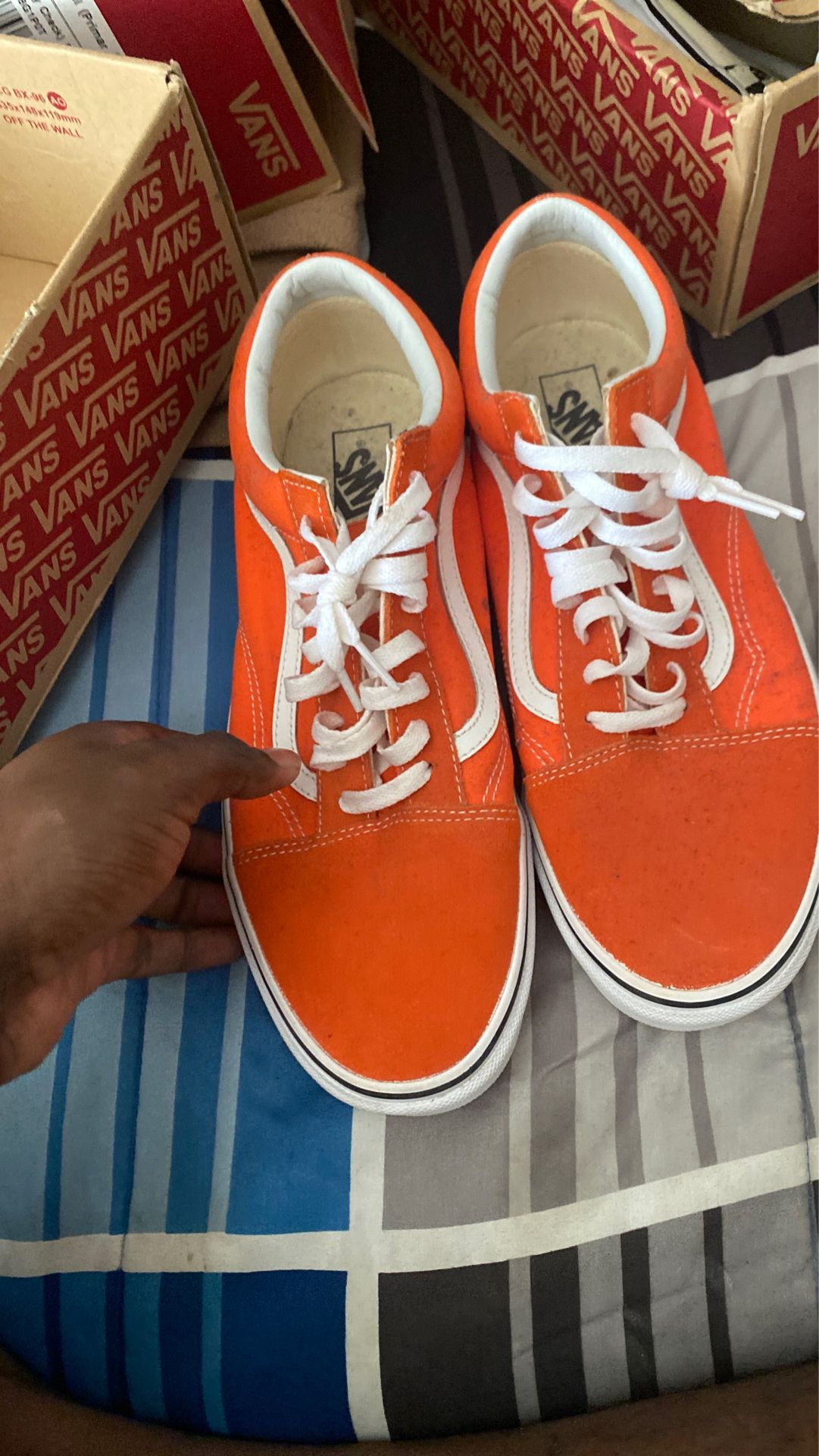 Orange Vans size 12.0