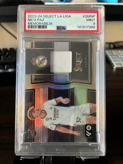 2023-24 Select La Liga Nico Paz Memorabilia RC PSA 9