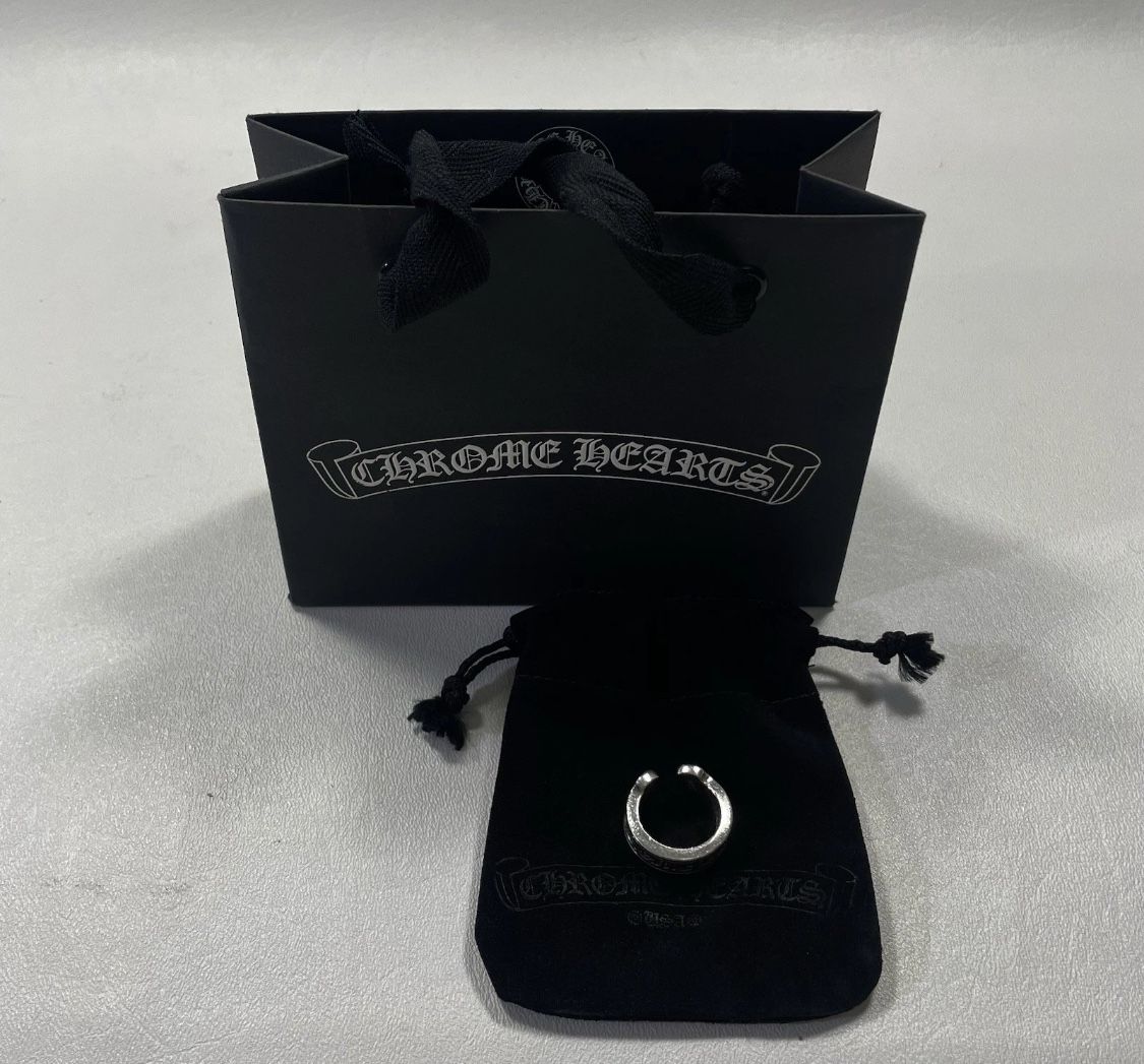 Chrome Hearts Scroll Banner Ring 8.5 Rare HTF Jewelry Unisex