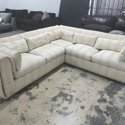 Beautiful White Sectional Couch 