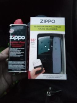 ZIPPO Hand-Warmer & Full Can of Zippo Fuel