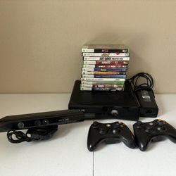XBOX 360, Kinect Sensor, 2 Controllers And 12 Games