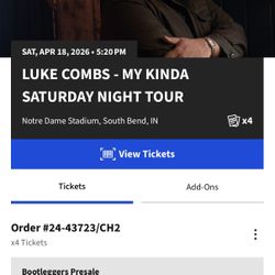 Luke Combs South Bend Notre Dame April 18th