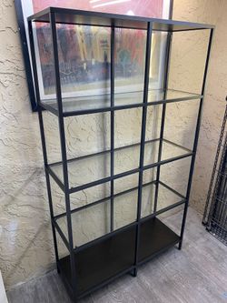 VITTSJÖ Glass & Metal Shelf unit - Office - Decorative - Local Delivery for a Fee - See My  Items 😎