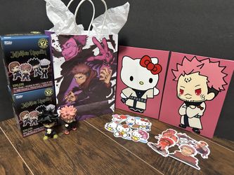 Hello Kitty/Sukuna Funko Mini/Art Gift Bundle Jujitsu Kaisen Valentine’s Day