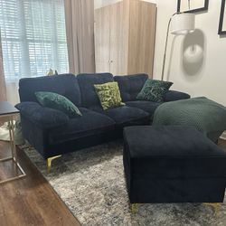 COOSLEEP Convertible Sectional Sofa Couch, 83" L-Shape Sofa Couch with Chaise Convertible