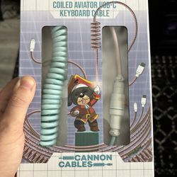 Noel Nylon Coiled Aviator Keyboard Cable By Cannon Keys