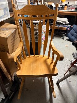 Wood rocking chair for adult
