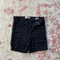 Black lace Hollister shorts XS