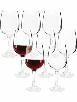 Circleware Stemless 11.7 oz Wine Goblet Glass Set of 8 – Elegant Matching Drinkware Perfect For Everyday Use Or Entertaining – Stylish Modern Glasses 