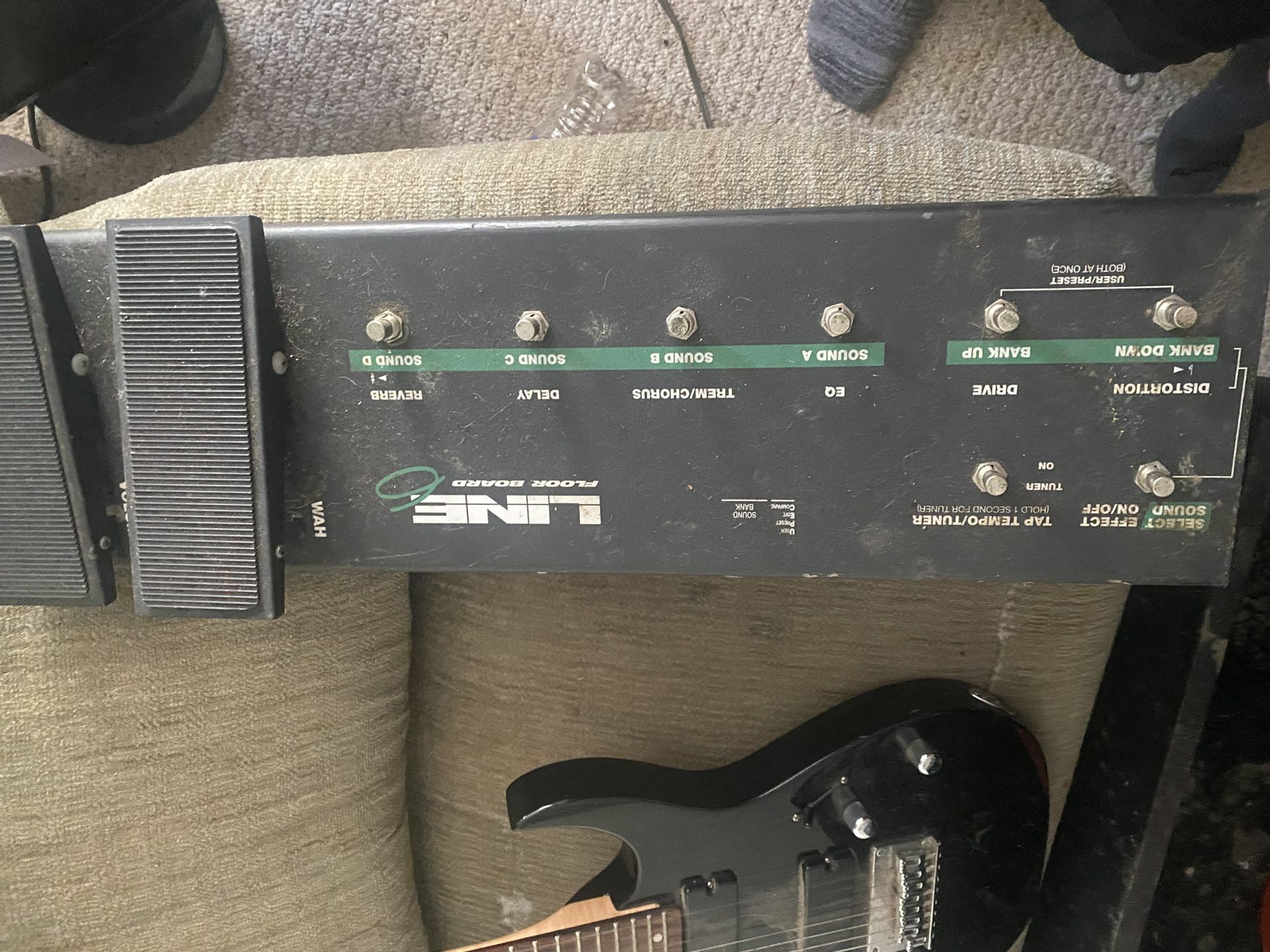 Line 6 flextone II w Pedal Board