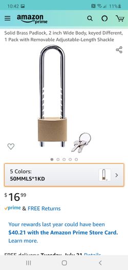 Solid Brass Padlock, 2 inch Wide Body