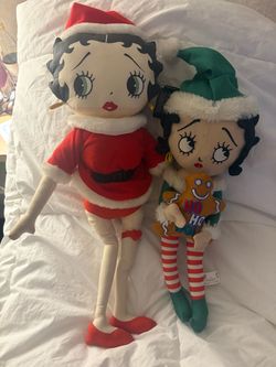Betty Boop Christmas Plush Dolls Set of 2