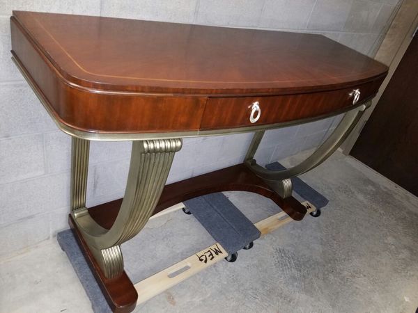 Thomasville Furniture Bogart Mahogany Console Sofa Table Desk For