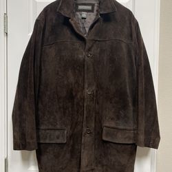 Men’s Banana Republic Suede Coat, Size XL