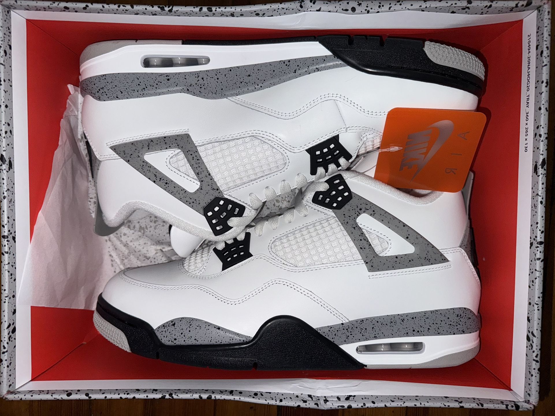 Jordan 4 White Cement size 13