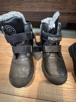 Slightly Used Boys Snow Boots (Size 36) - $5
