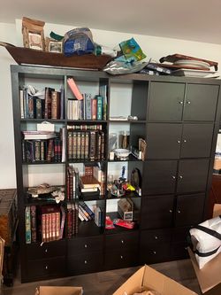 Large ikea Dark Wood Cube Storage / Bookcase Cabinet – $125 OBO