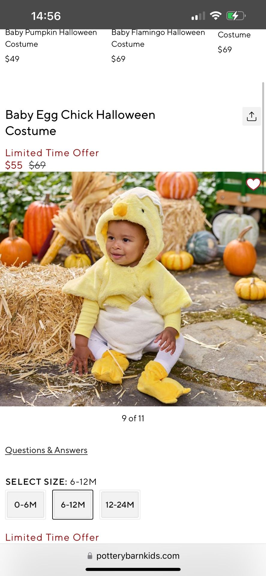 Potterybarn Baby Chick In Egg Costume 🐣