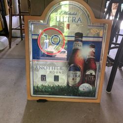 Michelob Ultra Golf Beer Mirror 19th Hole 
