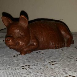 VINTAGE RESIN FARMHOUSE FARM BARN PIG PIGGY RED MILL MFG ACCENT TABLE DECOR KNICKKNACK FIGURINE DECOR