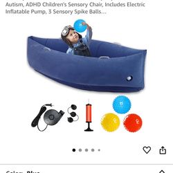 Sensory Chair for Kids, 60-Inch Sensory Toy for Children with Autism, ADHD Children's Sensory Chair, Includes Electric Inflatable Pump, 3 Sensory Spik