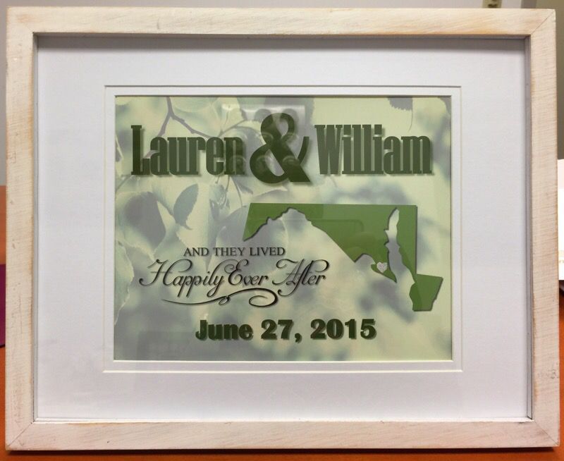 Custom Framed Wedding/Anniversary/Family Framed 8x10 Art Print