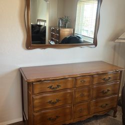 Mirror And Set Of 2 Dressers