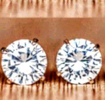 8 mm Diamond Stud Earrings