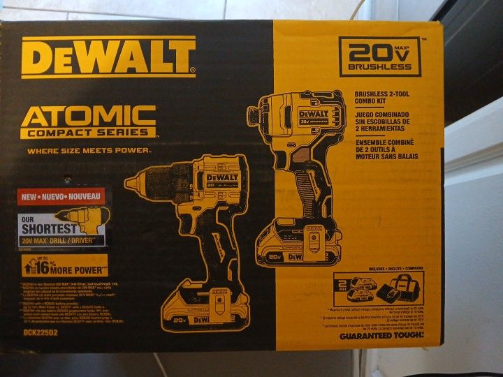 Dewault 20V Max Brushless Atomic Compact Series 2 Tool Combo Set