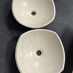 Set Of 2 Natural Stone Sinks