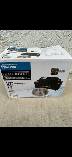 NEW Everbilt Condensate Removal HVAC Pump 1/30 HP
