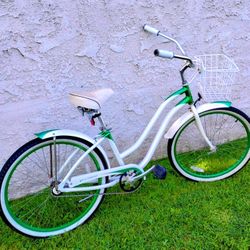 Classic Phat Cycle Sea Crest 26" Beach Cruiser Bike Bicicleta Basket 
