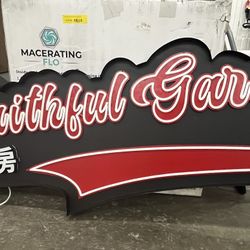 Light up Old Faithful Garage Sign 