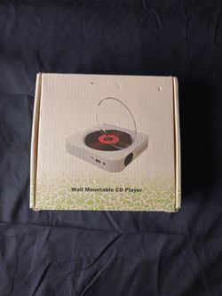 New Portable Wall Mountable CD Player with Remote Control in White