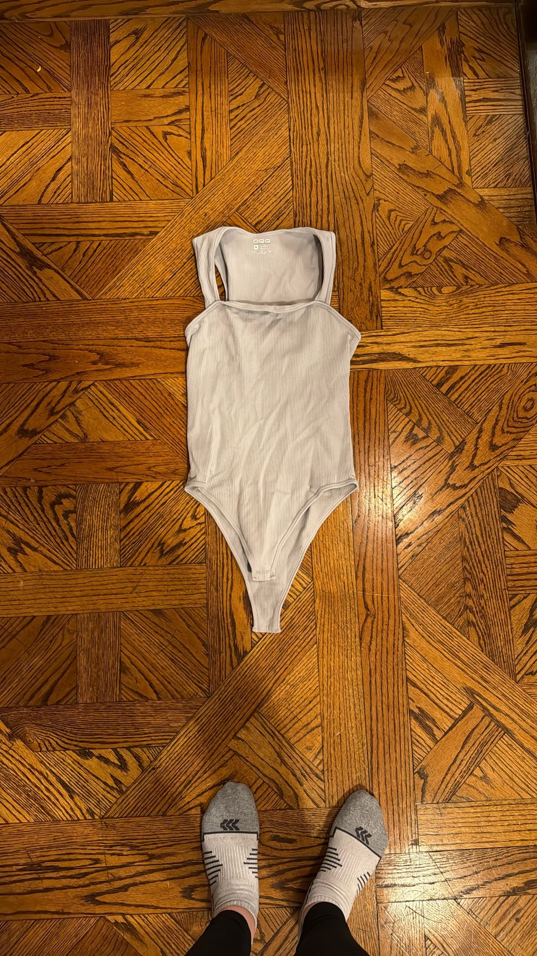 QQQ Square Neck Ribbed Body Suit
