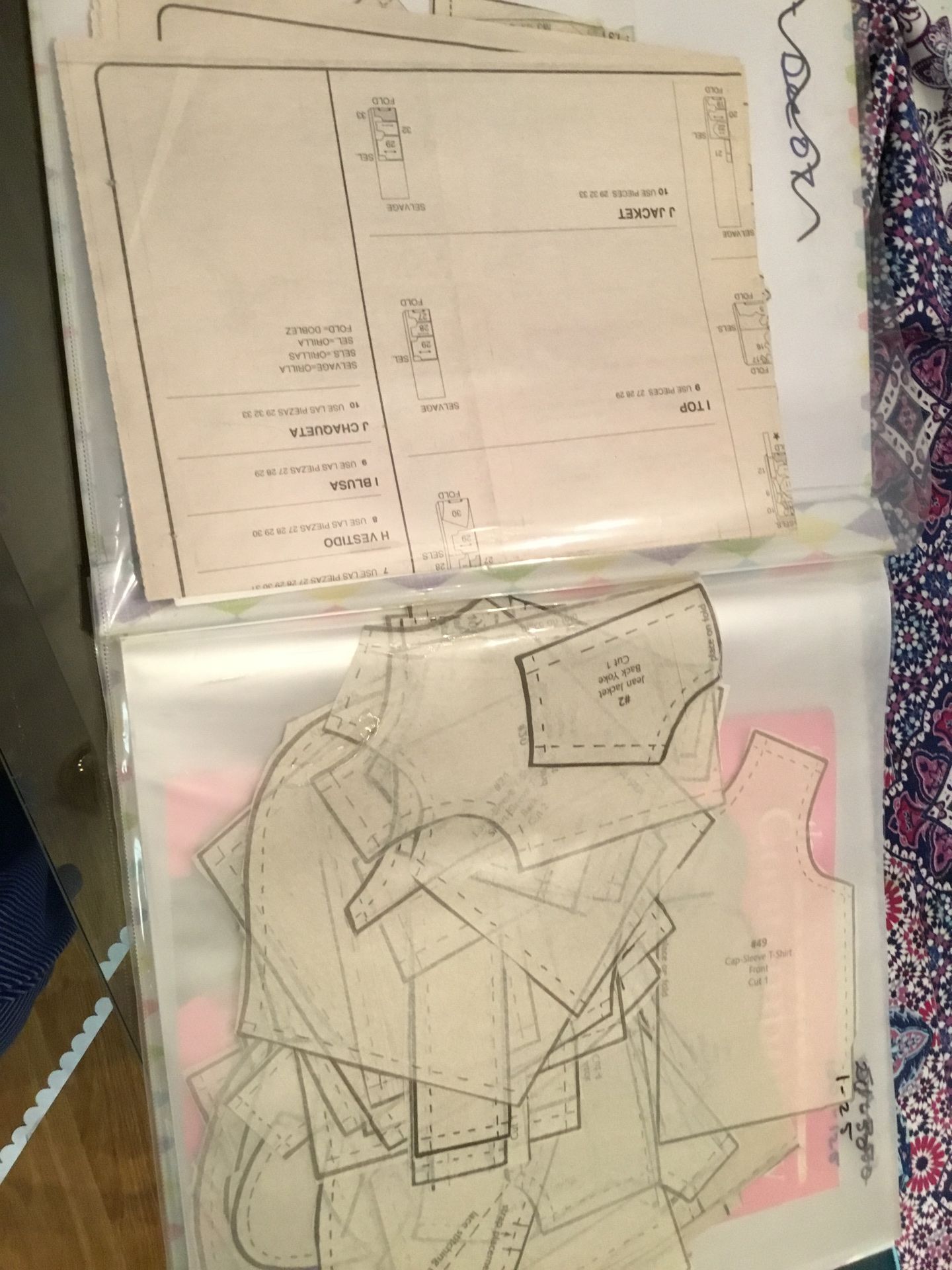 12 x 12 scrapbook of doll patterns