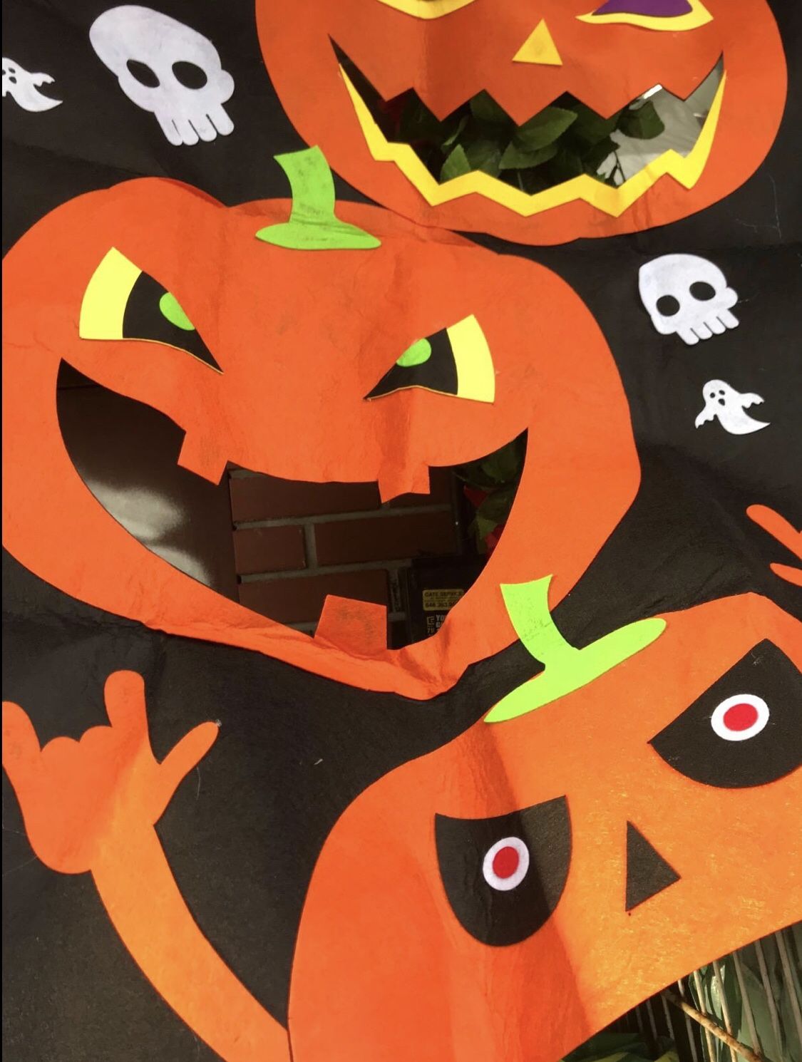 Brand-new!!! Kids Halloween Games Party Decorations Halloween Pumpkin Party Decorations for Kids Bean Bag Toss Game Black (30” X 54”)