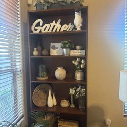 Matching Tall Wooden Bookshelves (Set of 2) – 6’8” Bookshelf Storage Shelves